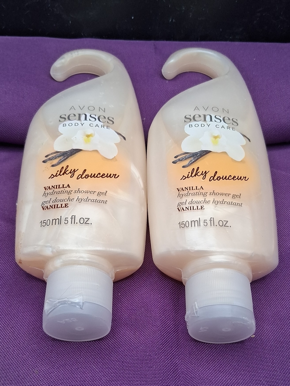 Avon Senses Silky Douceur Vanilla Shower Gel-Discontinued Set of 2